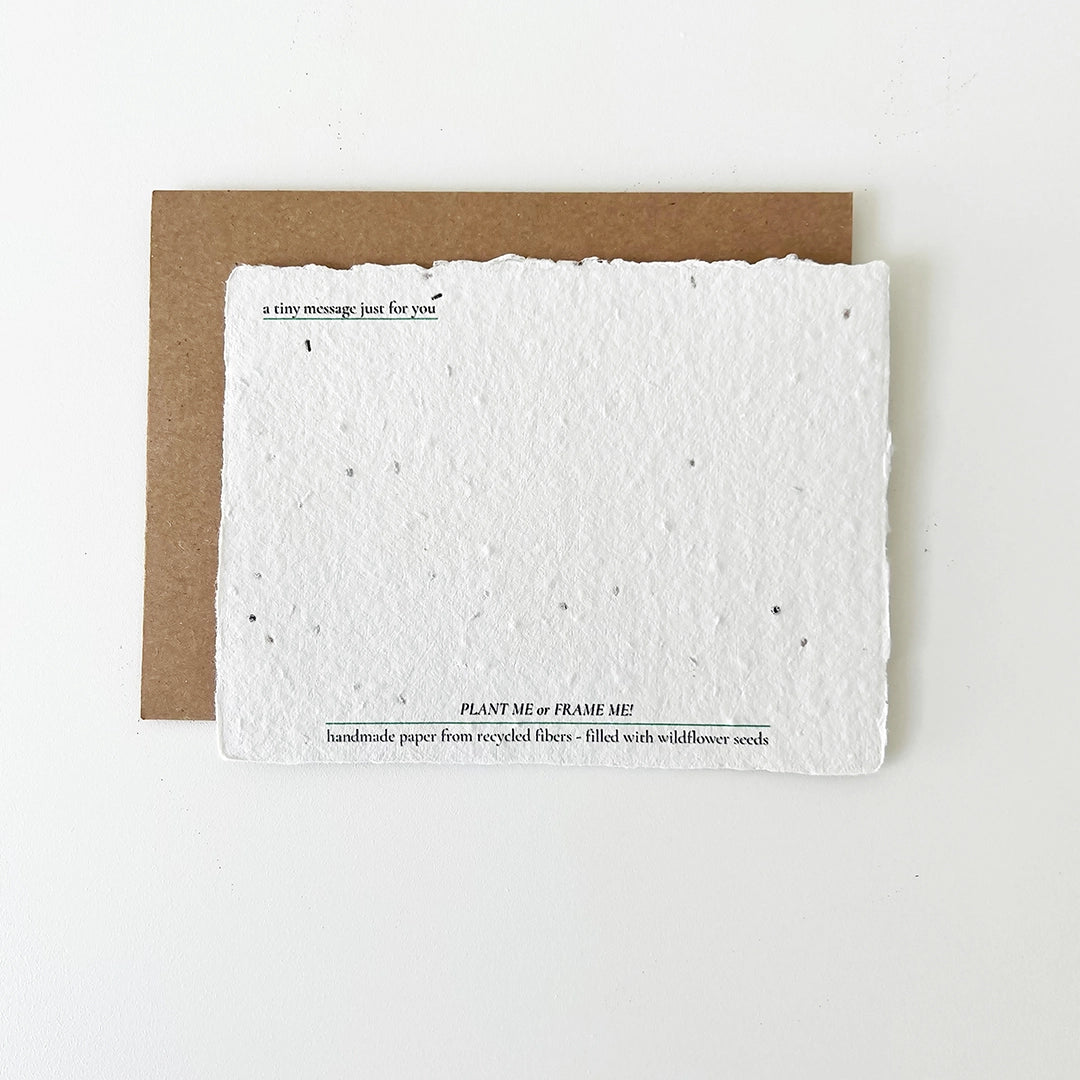 Tiny Poetry Project | Baby | Plantable Wildflower Card