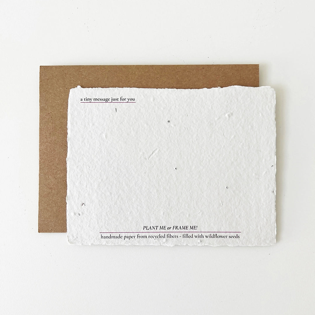 Tiny Poetry Project | Birthday Magic | Plantable Wildflower Card