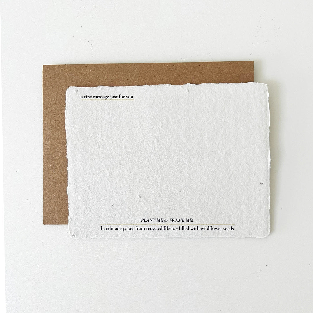 Tiny Poetry Project | Thank You | Plantable Wildflower Card