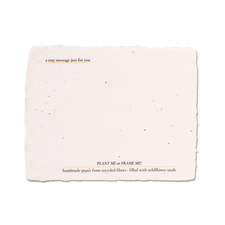 Tiny Poetry Project | Untangle the Weeds | Plantable Wildflower Card