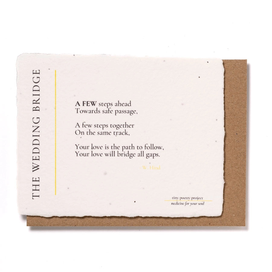 Tiny Poetry Project | Wedding Bridge | Plantable Wildflower Card