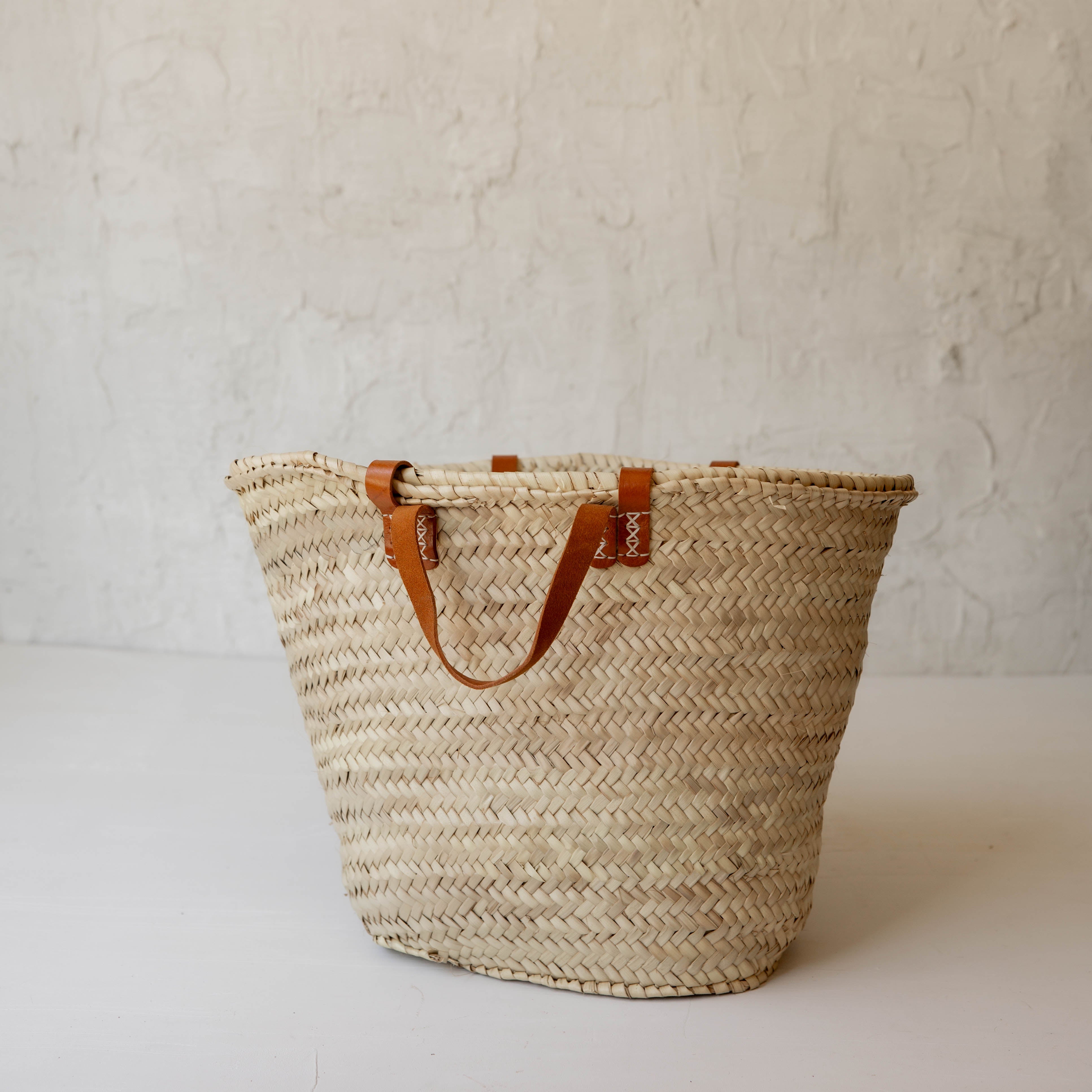 French Market Bag | Leather Handles
