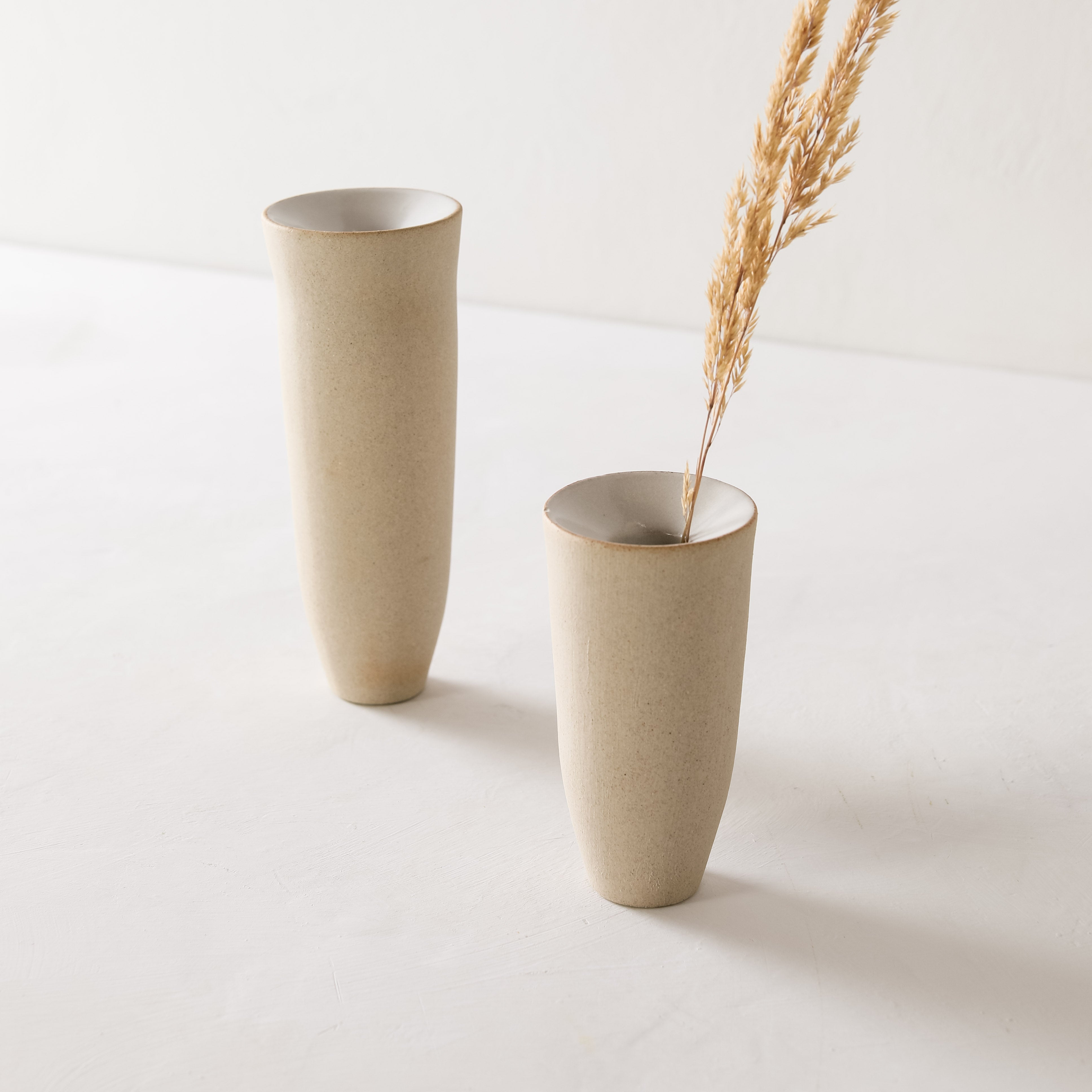 Tapered Stem Vase No. 1 | Raw Stoneware