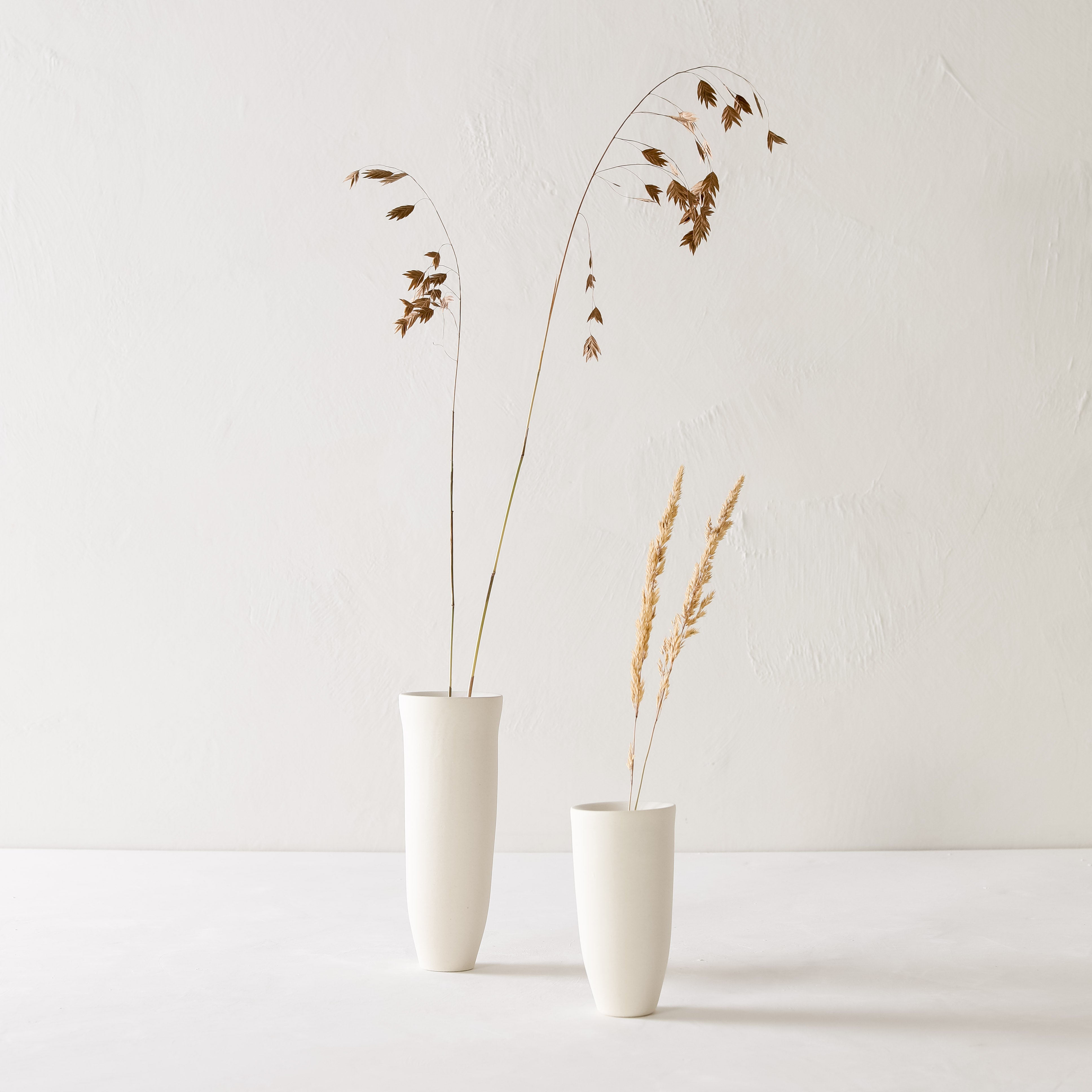 Tapered Stem Vase No. 1 | Raw Porcelain